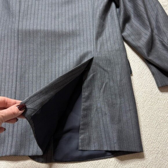 Ermenegildo Zegna Trofeo Men’s Wool Grey Pinstripe Sports Coat Blazer 48R 58 IT - Picture 11 of 11